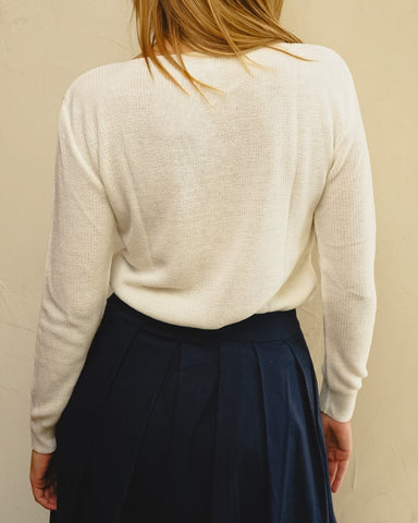 Tricot Pontinho Branca
