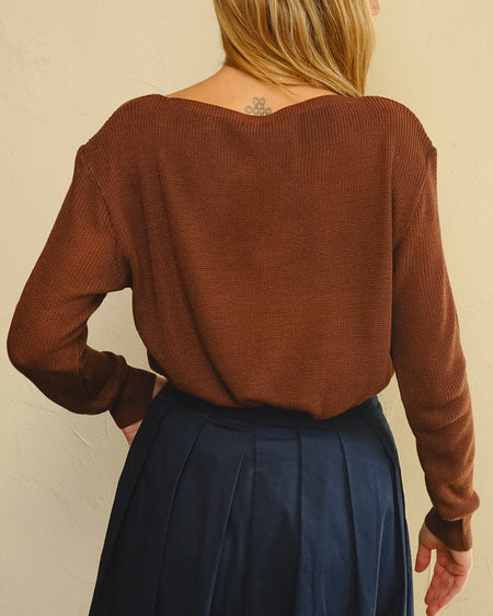 Tricot Pontinho Marron