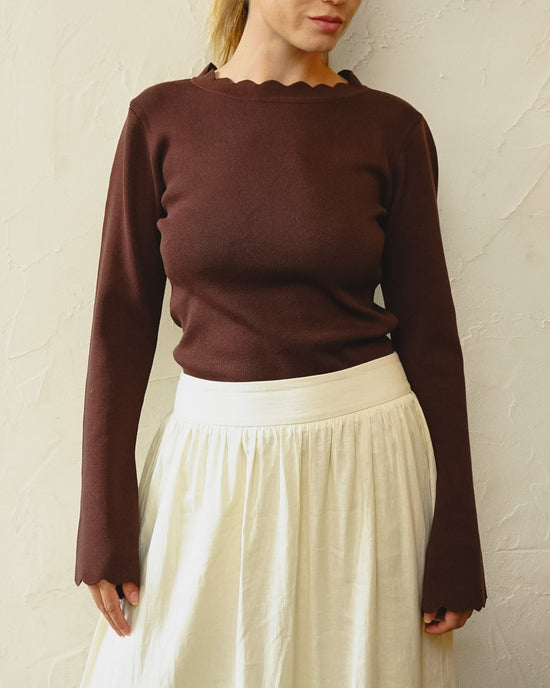 Blusa Pétala Marron