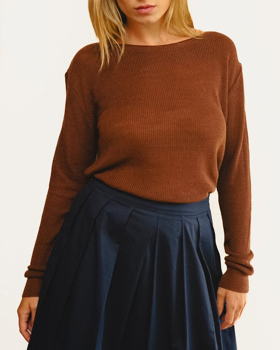 Tricot Pontinho Marron