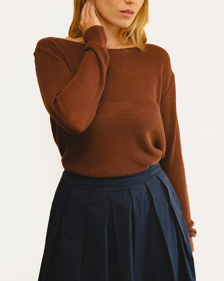 Tricot Pontinho Marron