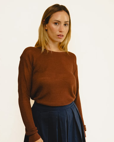 Tricot Pontinho Marron