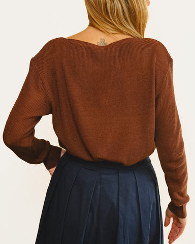 Tricot Pontinho Marron