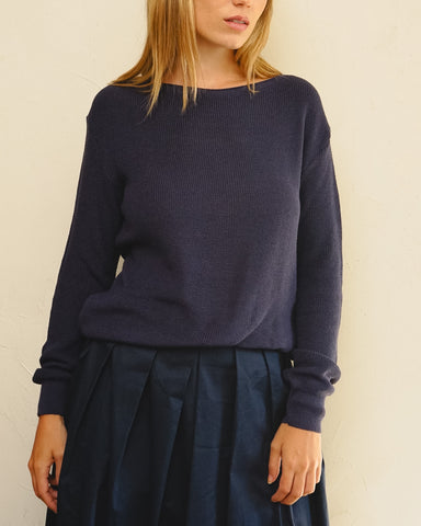 Tricot Pontinho Marinho