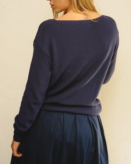 Tricot Pontinho Marinho