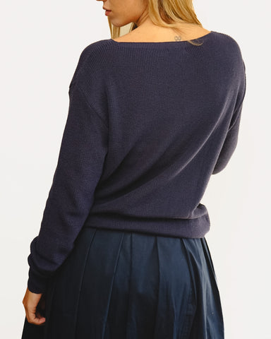 Tricot Pontinho Marinho