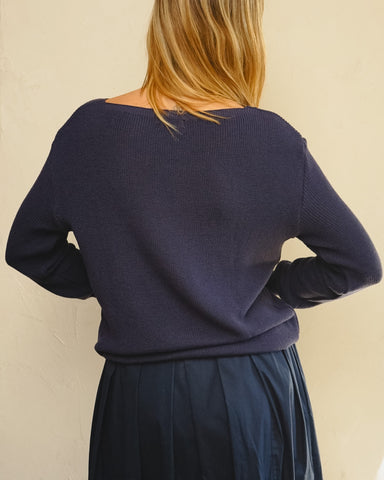 Tricot Pontinho Marinho