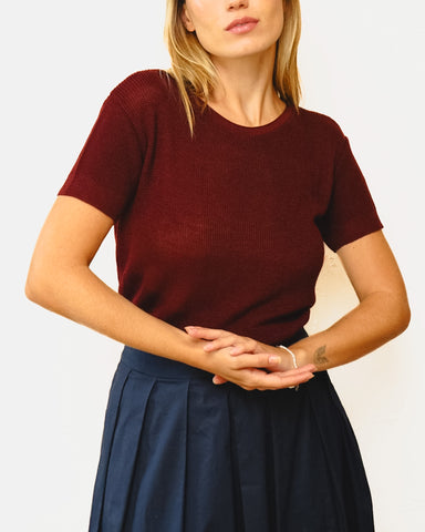 Tricot Pontinho Vinho MC