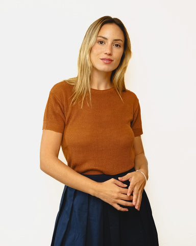 Tricot Pontinho Camelo MC