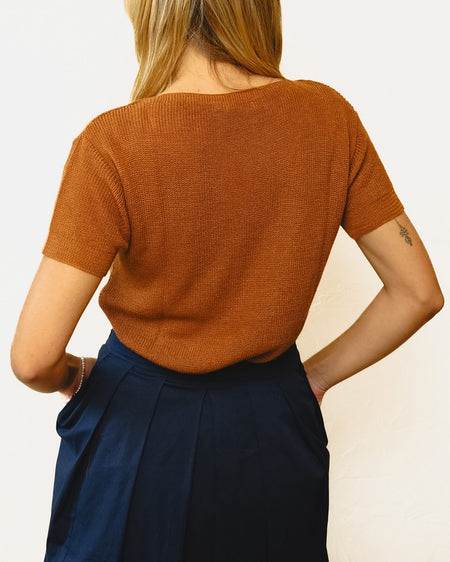 Tricot Pontinho Camelo MC
