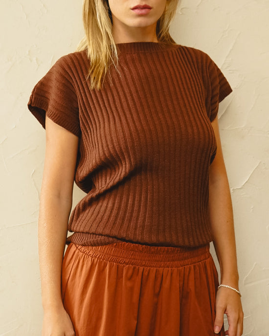 Blusa Tricot Mel Marrom