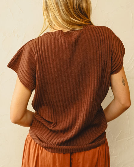 Blusa Tricot Mel Marrom