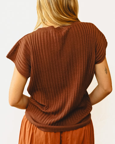 Blusa Tricot Mel Marrom
