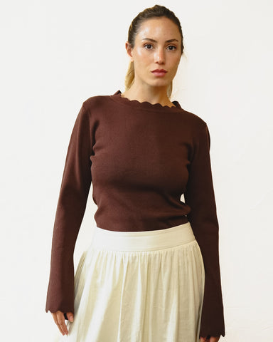 Blusa Pétala Marron
