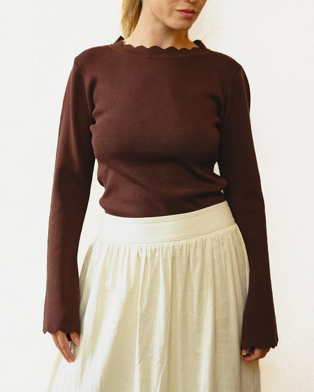 Blusa Pétala Marron