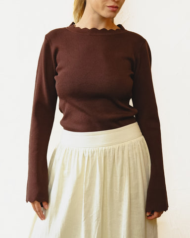 Blusa Pétala Marron