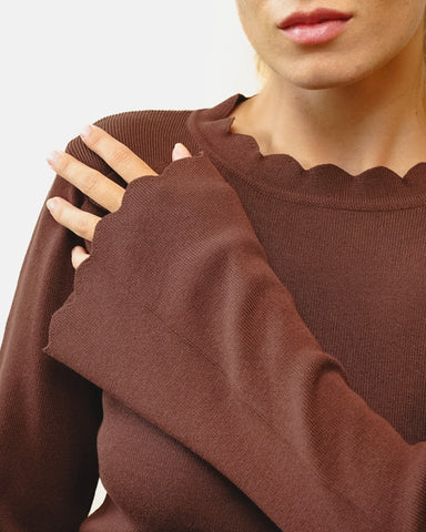 Blusa Pétala Marron