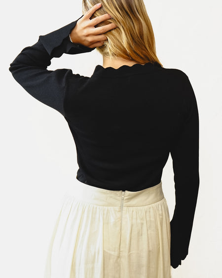 Blusa Pétala Preta