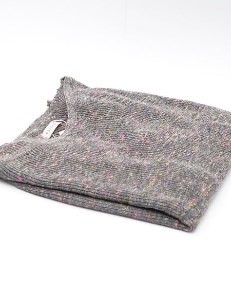 Tricot Pontinho Grafite Mescla