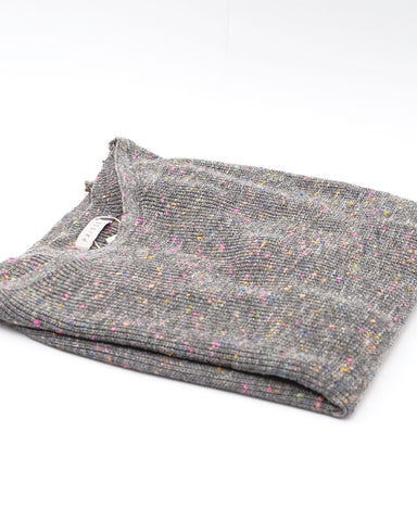 Tricot Pontinho Grafite Mescla