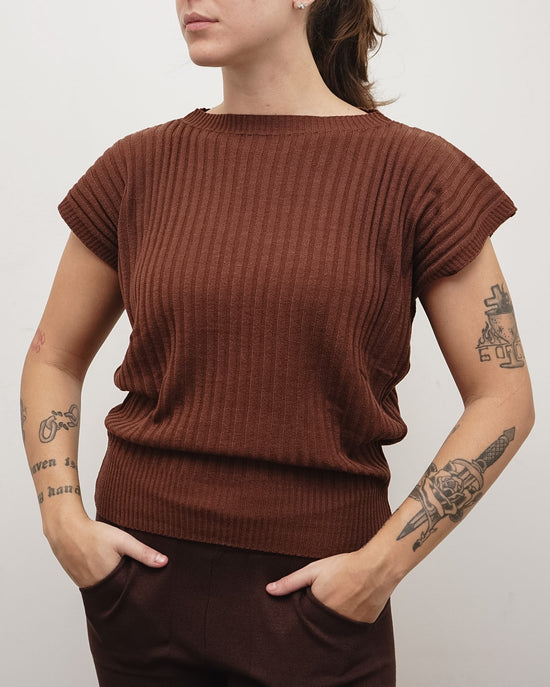 Blusa Tricot Mel Marrom