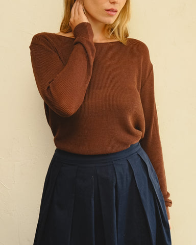 Tricot Pontinho Marron