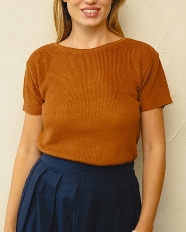 Tricot Pontinho Camelo MC