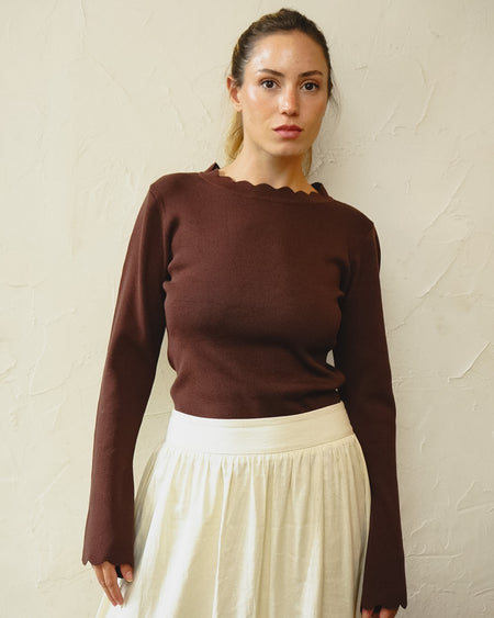 Blusa Pétala Marron