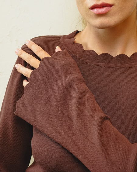Blusa Pétala Marron