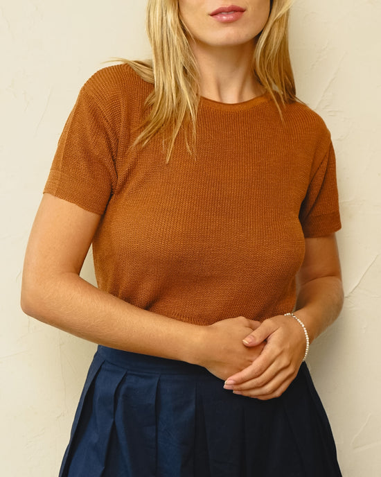 Tricot Pontinho Camelo MC