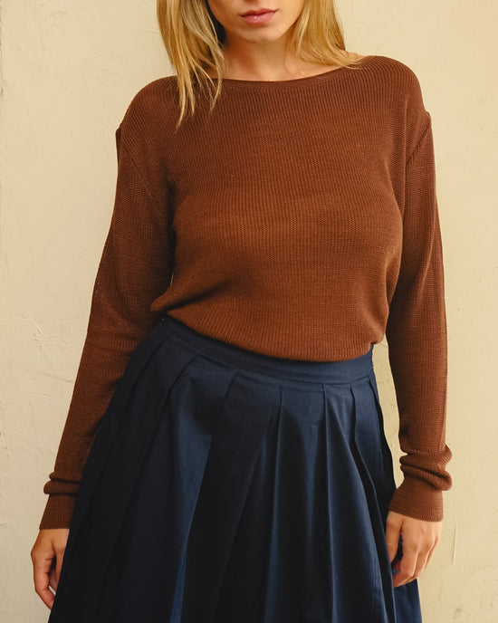 Tricot Pontinho Marron